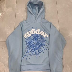 Sky blue spider 555 hoodie